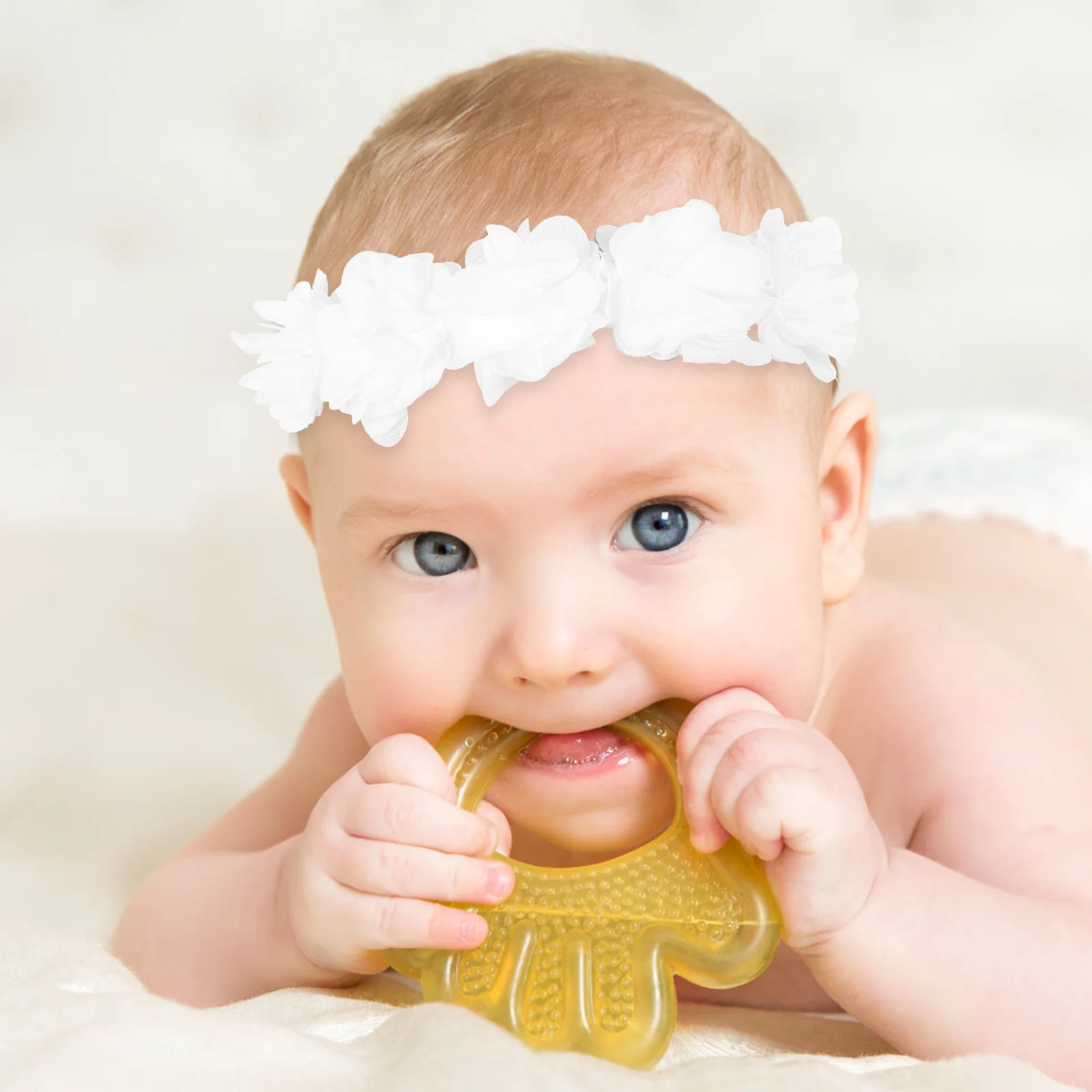 

2Pcs Head Flower Accessories Adorable Hair Band Soft Elastic Fabric Ideal for Daily Wear Or Photo Shoots