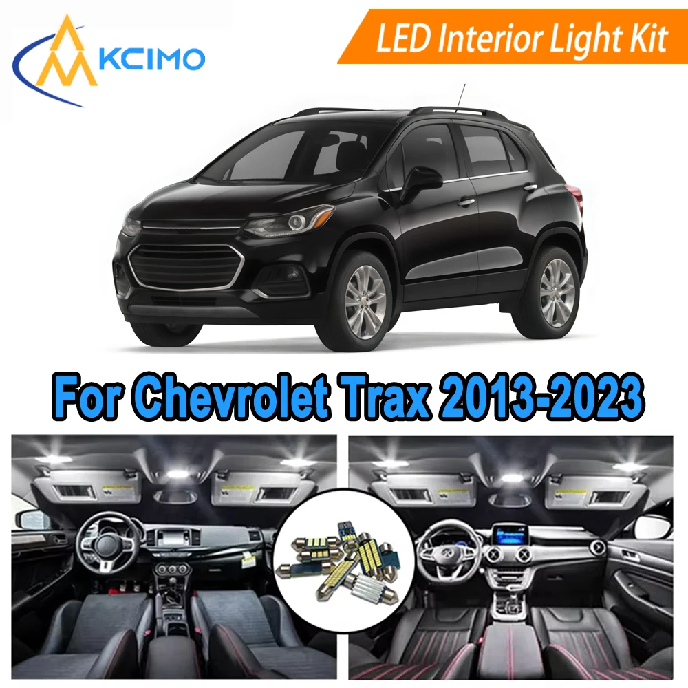 

LED Kit Interior Light Bulbs For Chevrolet Trax 2013-2023 Dome, Map, Door Lights Super Bright Light Set Easy Install