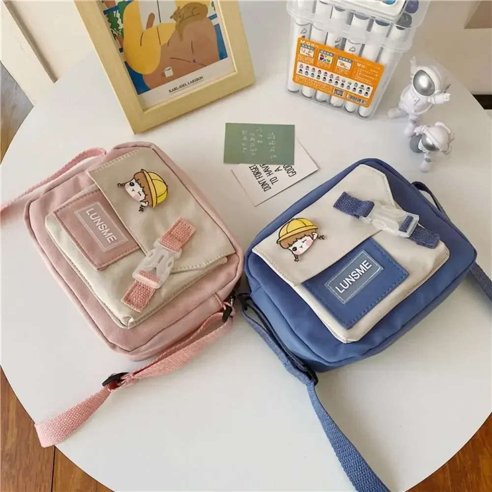 

Cute Women Canvas Zipper Bag Ins Style Student Tote Shoulder Messenger Bag Small Satchel Travel Purse Handbag Bag for Ladies