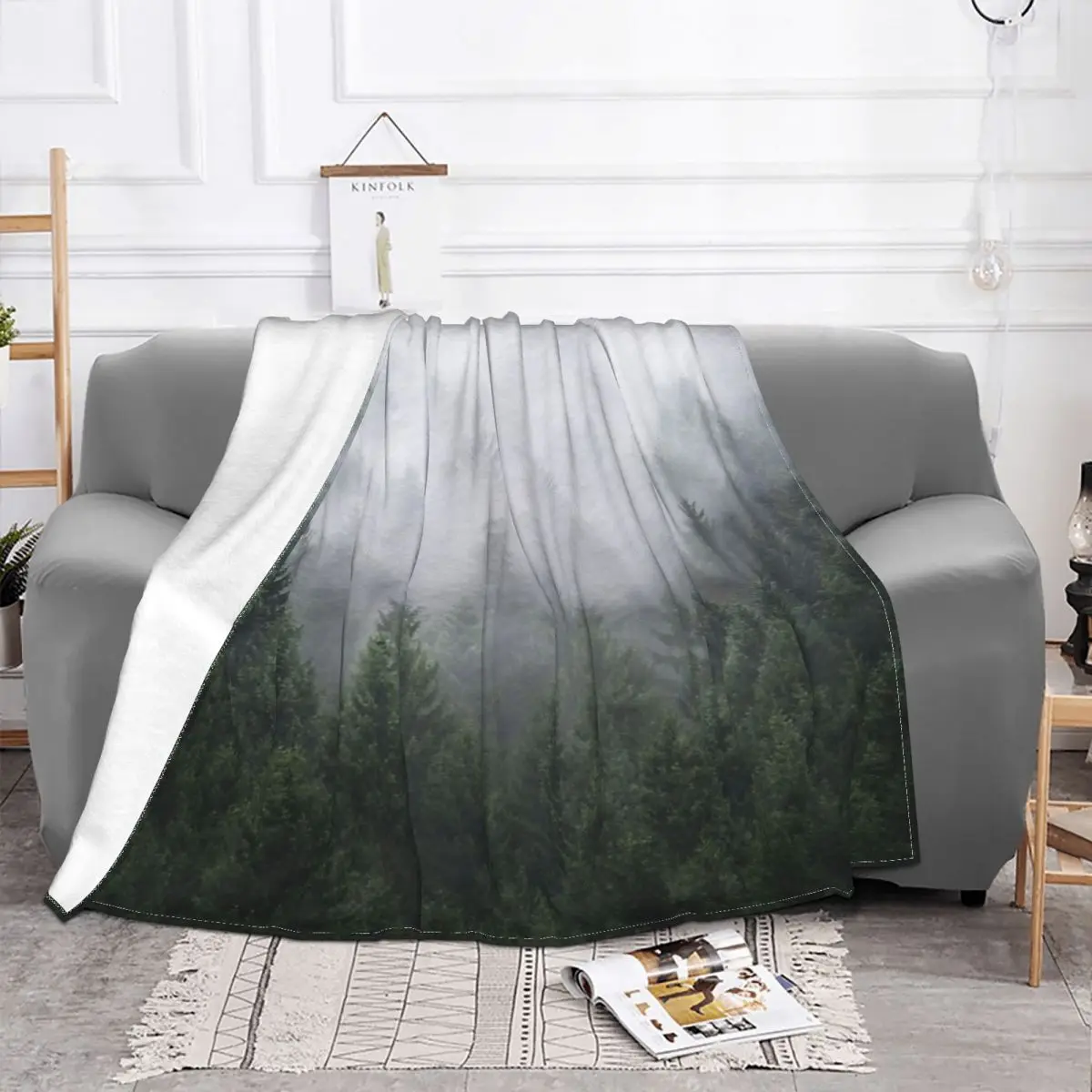 Home Is A Feeling Misty Retro Plush Bedroom Throw Blanket Blankets And Blankets Throw Blanket