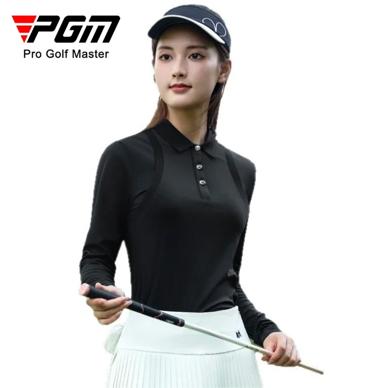 

PGM Women Golf Long Sleeve Polo Shirts Autumn Winter Top YF834