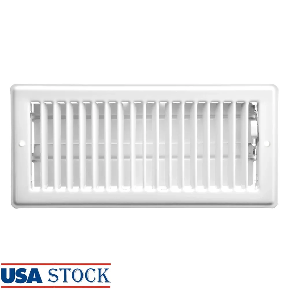 

Потолочный регистр с жалюзи из белой стали 4x10 дюймов, прочный воздушный диффузор с монтажными отверстиями и винтами, оптимальный поток воздуха