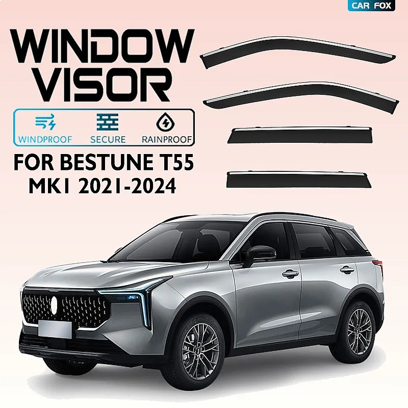 

For Bestune T55 2021-2024 Car Window Visor Rain Sun Shade Side Windshield Awning Auto Accessories