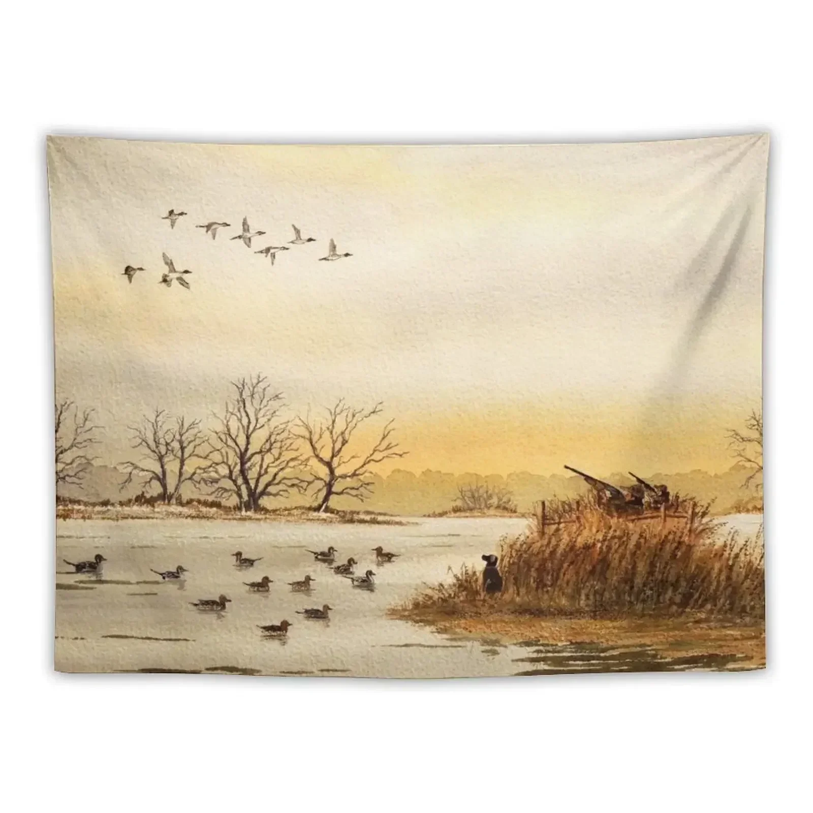 Duck Hunting For Pintails Tapestry Wallpapers Home Decor Wall Carpet Room Decorations Aesthetic Tapestry