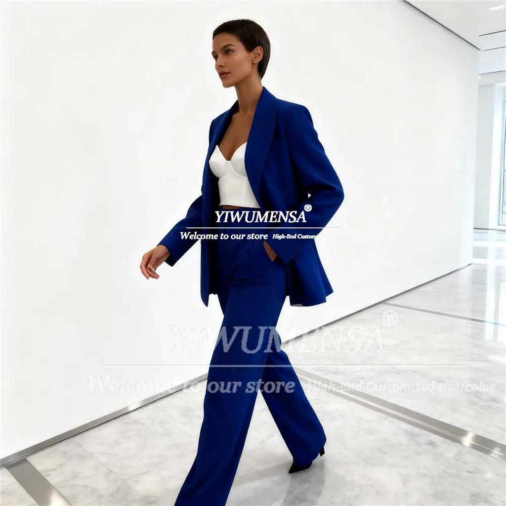 بدلة نسائية بتصميم فريد لحفلات الزفاف مكونة من قطعتين سترات واحدة الصدر طويلة مخصصة للنساء