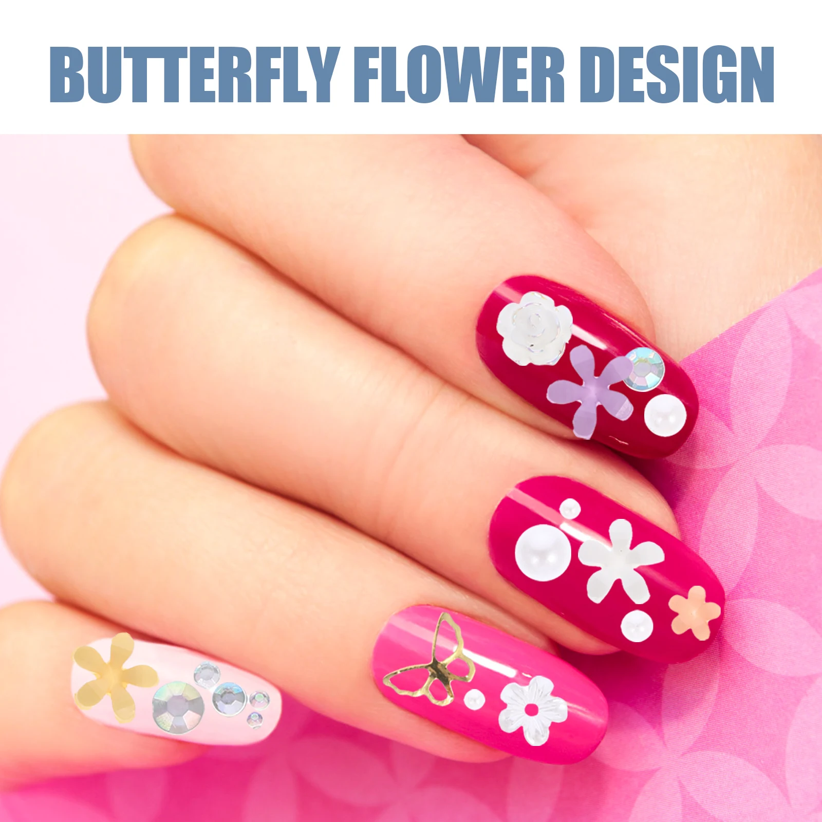 

2 Boxes Chain Nail Art Charms Small Manicure Charms Gems For Women Christmas Nail Decorations Manicure Supplies Bulk