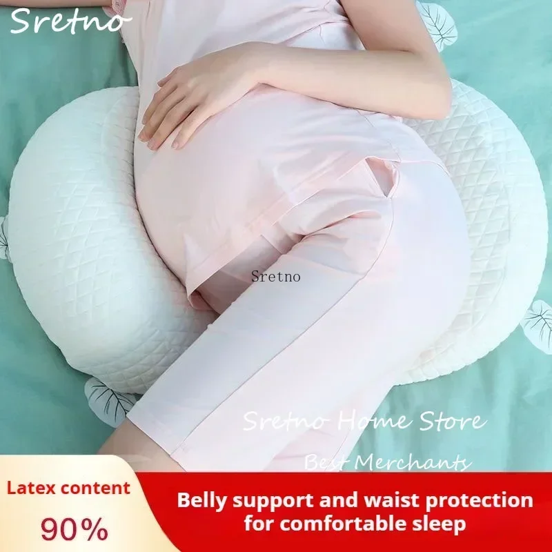 

Multifunctional Natural Latex Pregnant Pillow Side Pillows for Women with U-shaped Waist Protection Pregnancy Pillow Sleeping