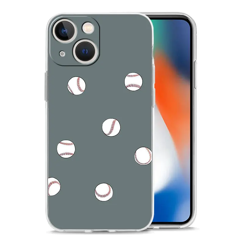 Baseball Luxury Transparent Phone Case For iPhone 14 13 12 11 Pro