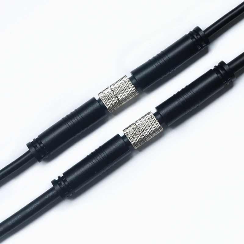 Waterproof M8 Male Female Aviation Plug Socket Straight Circular Connector 3pin 4pin 5pin 6pin Sensor Electrical Power Cable