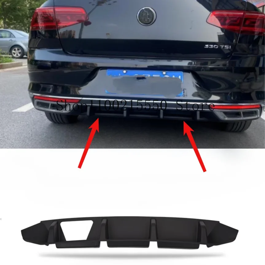 

For VW Passat B8.5 Spoiler GTE 2020 2021 2022 Body Kit Black Rear Bumper Lip Spoilers Diffuser Protector Car Styling