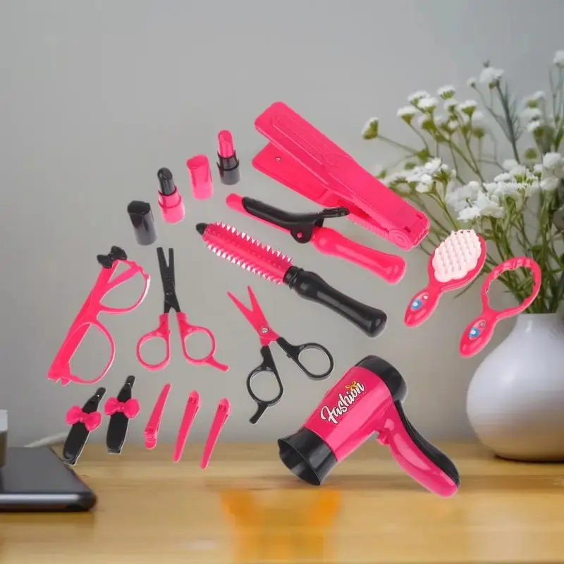 17 قطعة مجموعة صالون تجميل الفتيات طقم مكياج للطفل التظاهر اللعب لعبة تأثيري للحزب لعبة Maquillage juguetes الفتيات هدية عيد ميلاد #5