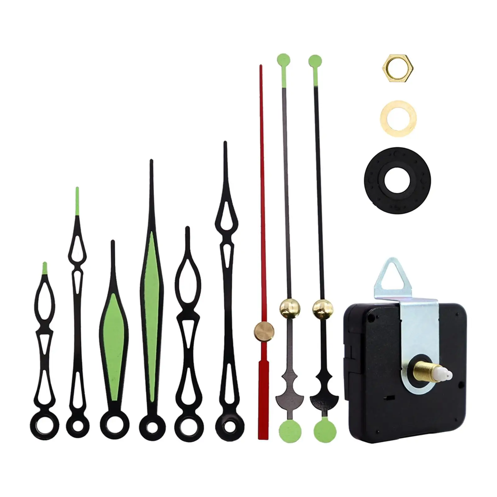 Luminous Hands Clock Movement Mechanism with 3 Sets of Hands Repair Tool Parts Glowing Silent for Clock Repair Home Improvement