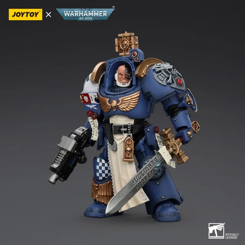 [EM ESTOQUE] JOYTOY Warhammer 40K 1/18 Figuras de ação Ultramarines Capitão em Terminator Armour Coleção Modelo Menino Presente surpresa