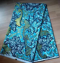 100% Cotton Guaranteed Veritable African Real Wax Fabric High Quality Batik Print Gold Wax Soft Pagne Nigeria Ankara Wax Fabric