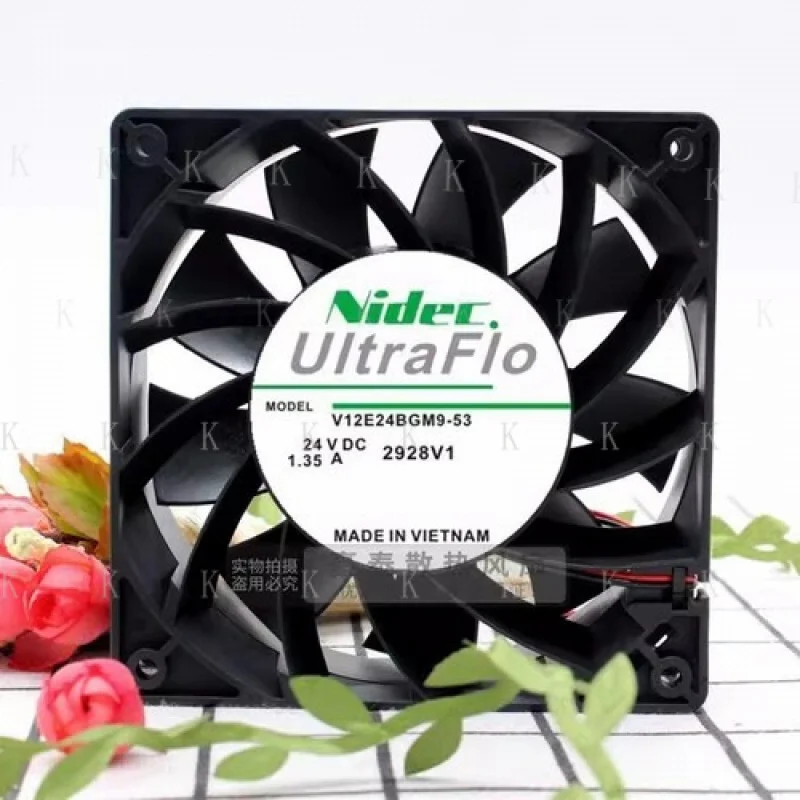 C   FOR  NIDEC V12E24BGM9-53 DC24V 1.35A 120*120*38MM 2-Wire Silent Cooling Fan