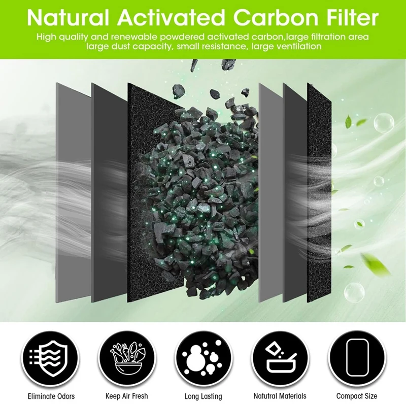 10PCS Ceiling Fan Filters Activated Carbon Air Filters Universal Home Self-Adhesive Ceiling Fan Blades Filters Durable