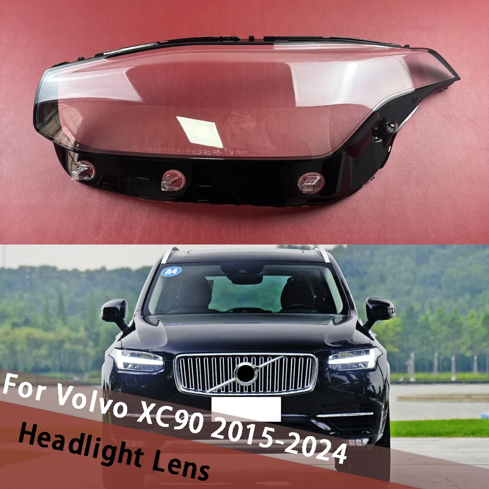 

For Volvo XC90 2015-2024 Headlight Cover Transparent Lampshade Headlamp Shell Plexiglass Replace Original Lens Housing Lamp