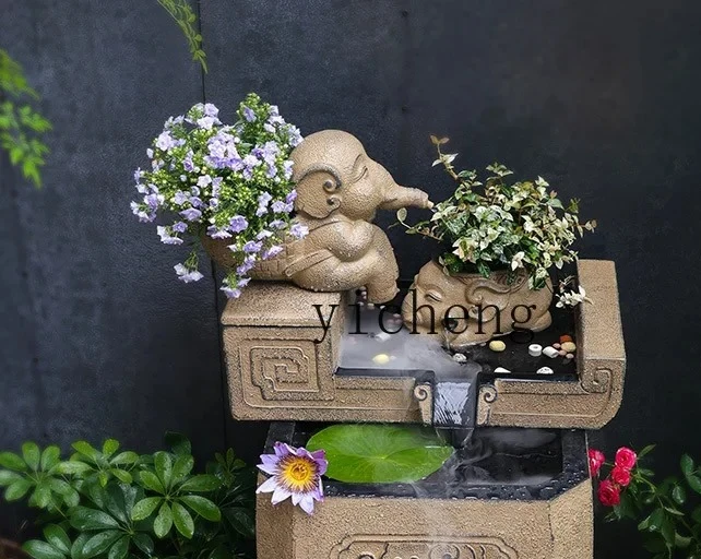 

XL1 Water Feature Outdoor Landscape Flowing Water Ornament Circulating Water Terrace Fish Pond Outdoor Fish Tank Fountain