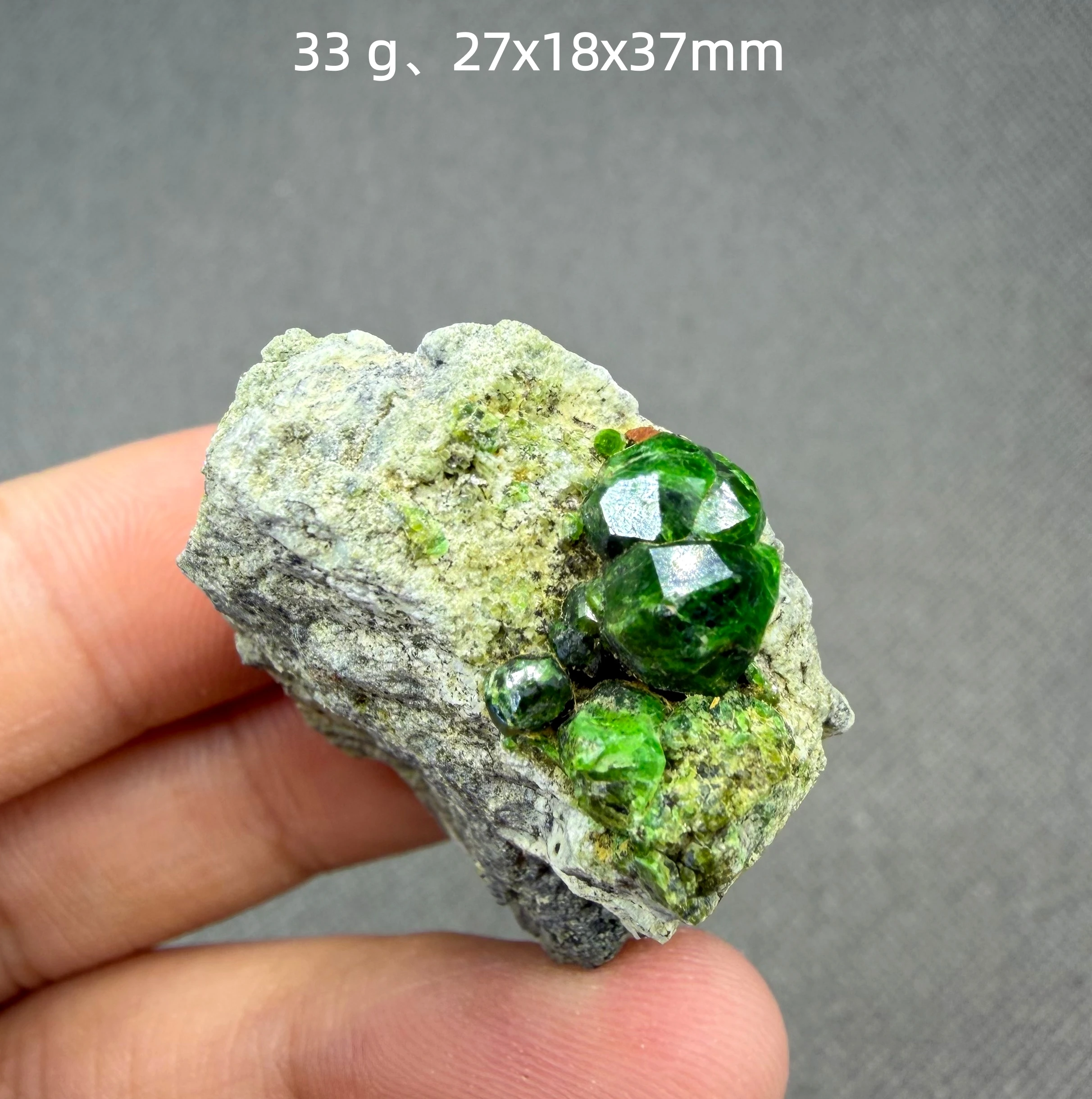 Natural Demantoid Garnet Crystals Green Andradite Gemmy Mineral Collector Grade