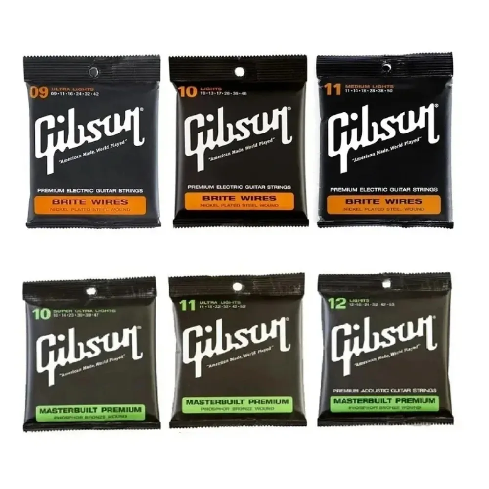 Juego de Cuerdas para Guitarra Gibson Folk Soundtrack, Accesorios Universales Esenciales para Entusiastas de la Música