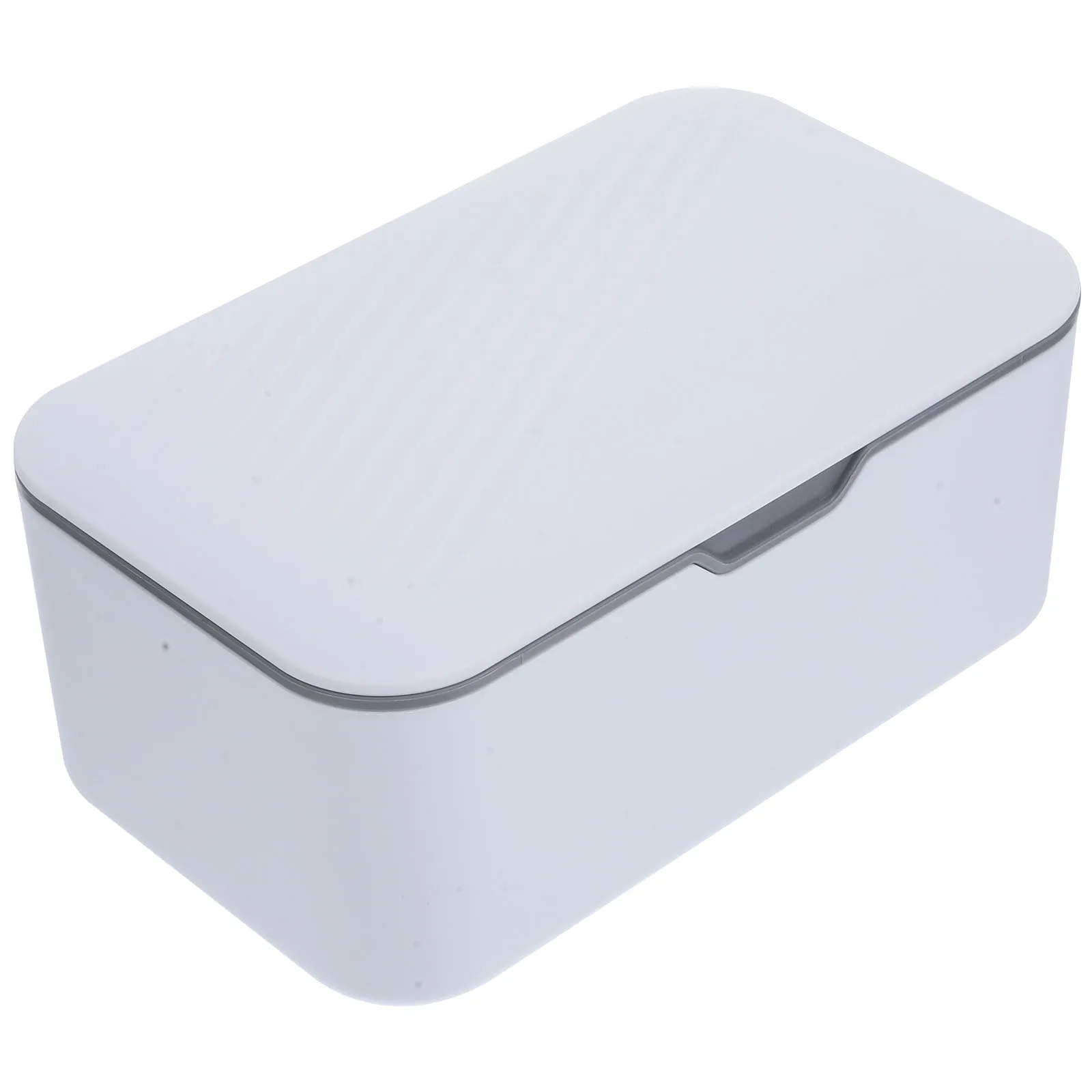 

Collapsible Plastic Wipe Box Reusable Container Grey White Travel Storage Strong Bearing PHONE EYEGASSES WALLET WATCH Easy