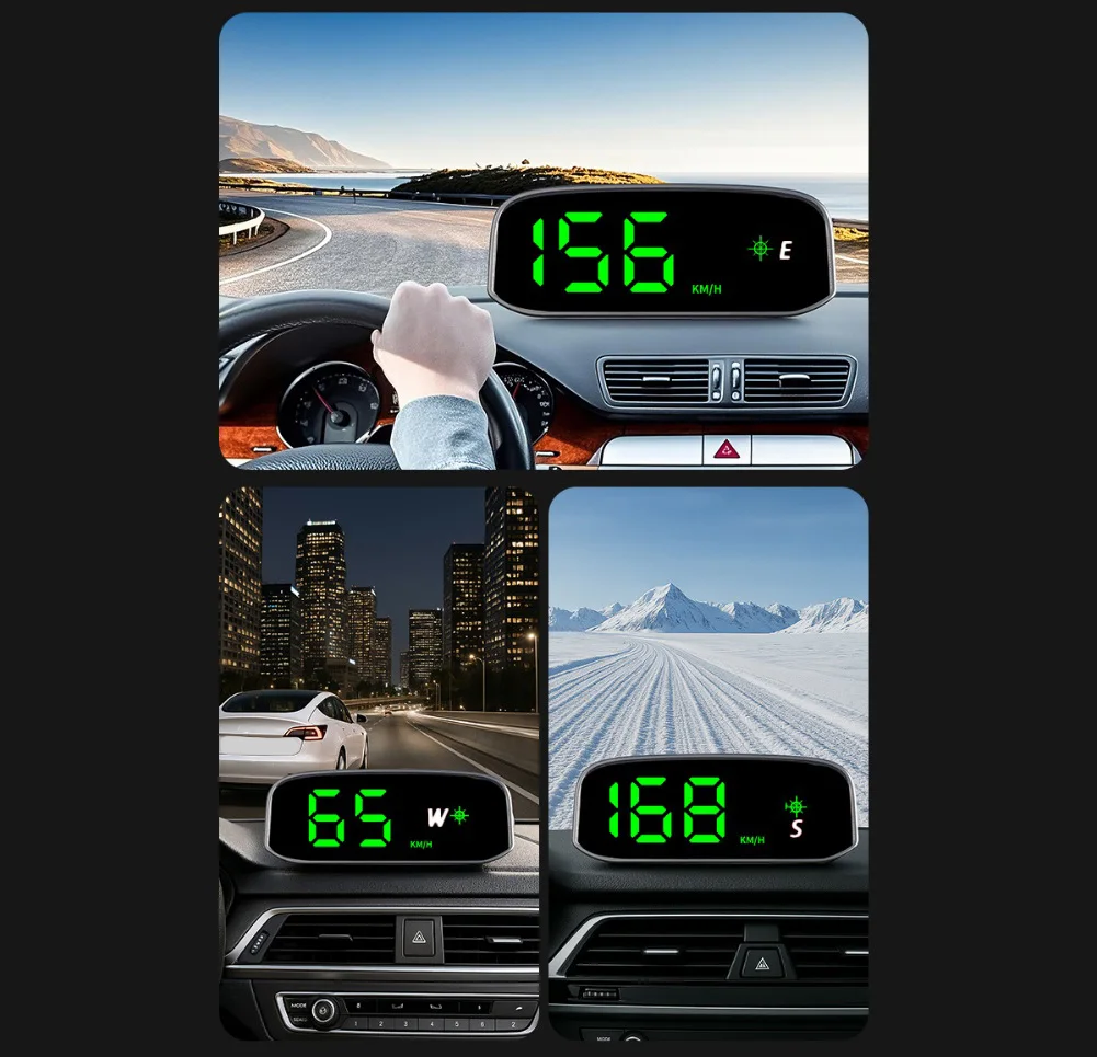1pcs Car Speedometer Solar Head Up Display GPS Digital Intelligent Light Sensing HUD Speed Hud Display Digital Auto Electronics - Image 2