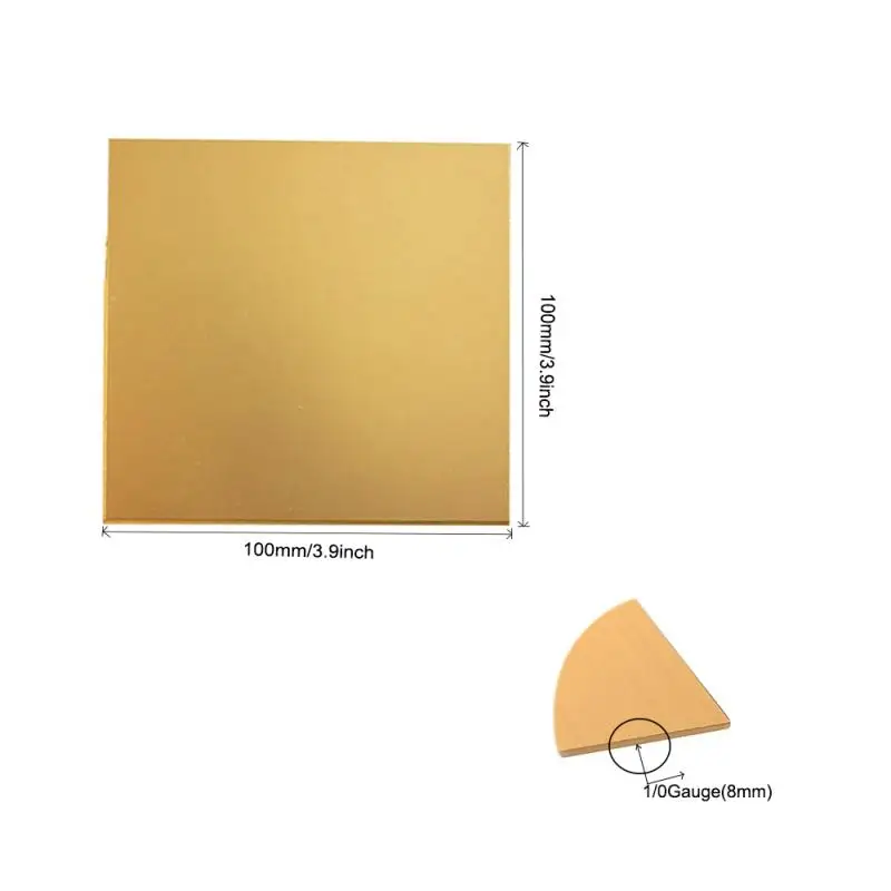 1pcs Brass Sheet Thickness 0.01mm~3mm Brass Plate Cutting CNC Frame Model Mould DIY Contruction Brass Pad Length 100~1000mm