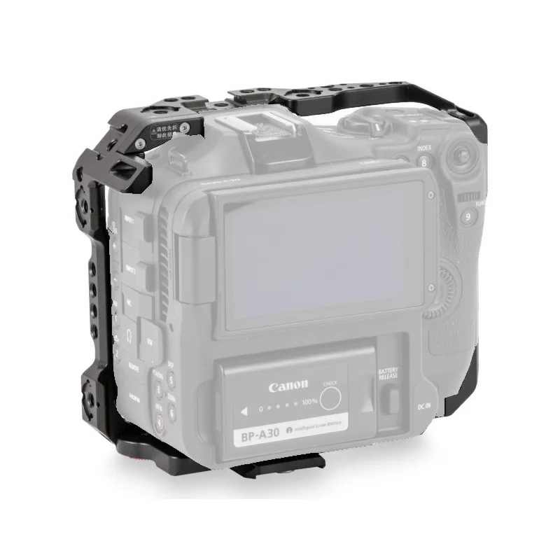 TA-T12-FCC-B Vollständiger Kamerakäfig für Canon C70 Schwarzer Aluminium-Kamerakäfig (ohne Kamera)