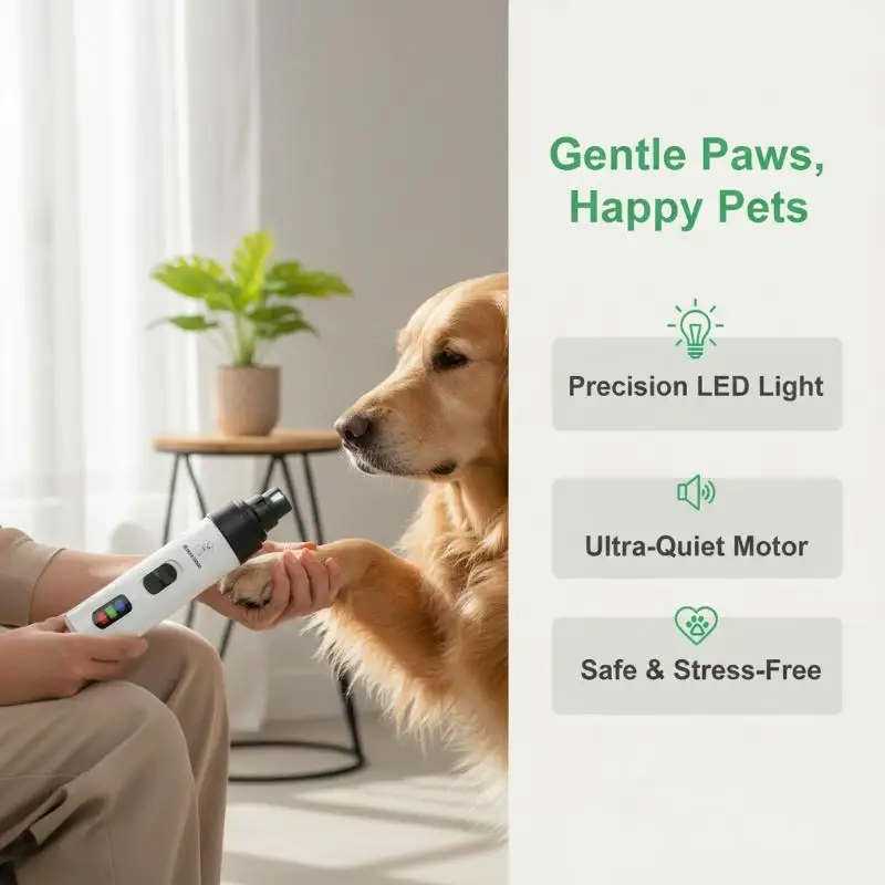 Electric Dog Nail Grinder Trimmer Pet Puppy Cat Nail Clippers Dog Grooming Cleaning Tool Pet Nail Clippers