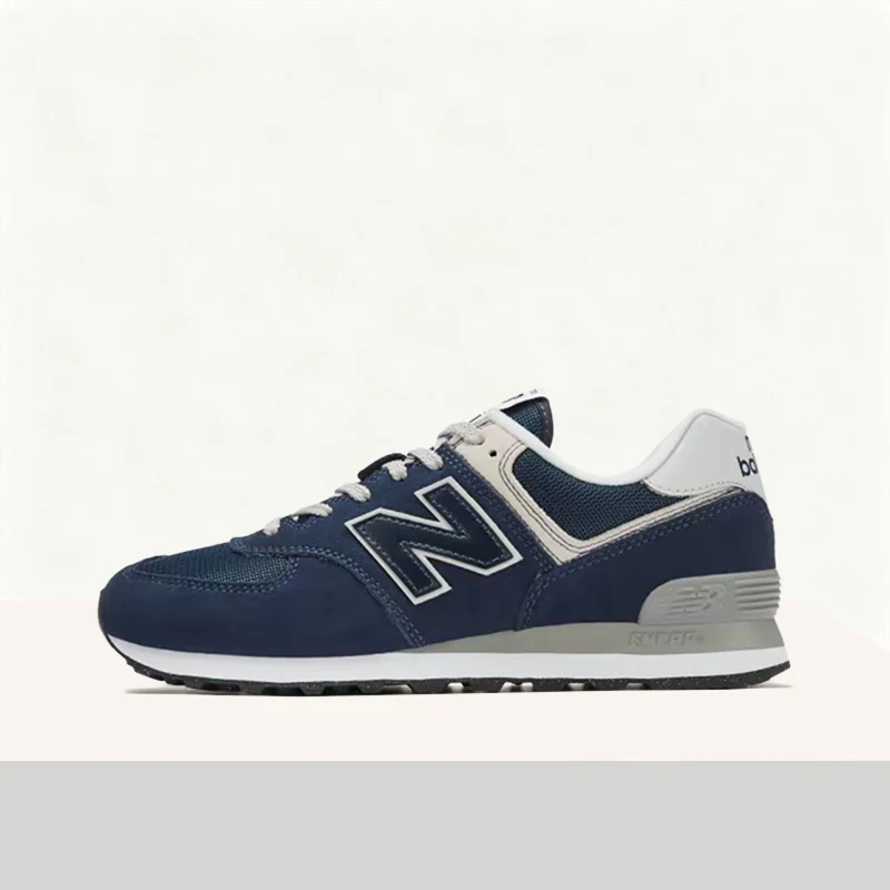 New Balance NB574 Unisex Dark Blue Low-Top Runners – Retro Lettering Non-Slip Durable Sole & Comfortable Fit ML574EVN