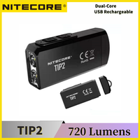 NITECORE TIP2 720Lumens Rechargeable Dual-Core Magnetic Keychain Light Built-in Battery Portable EDC Keychain Light