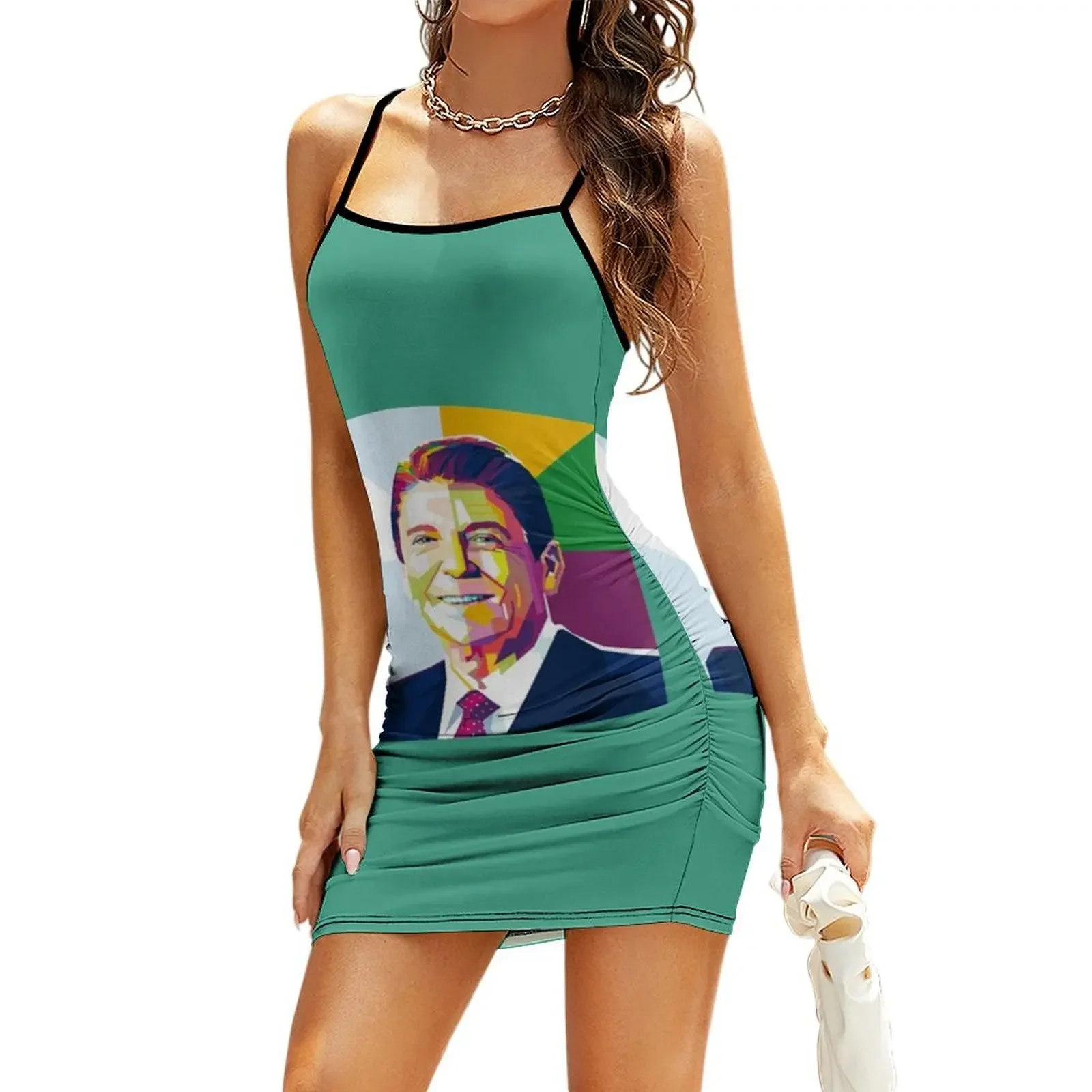 

Ronald Wilson Reagan with Happy Smile Sling Dress dress women elegant luxury Dress