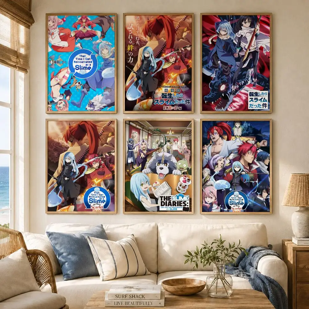 T-That Time I Got Reincarnated as a Slime Poster Versatile HD Waterproof Wall Art Self-Adhesive Decor for Any Space Ideal Gift