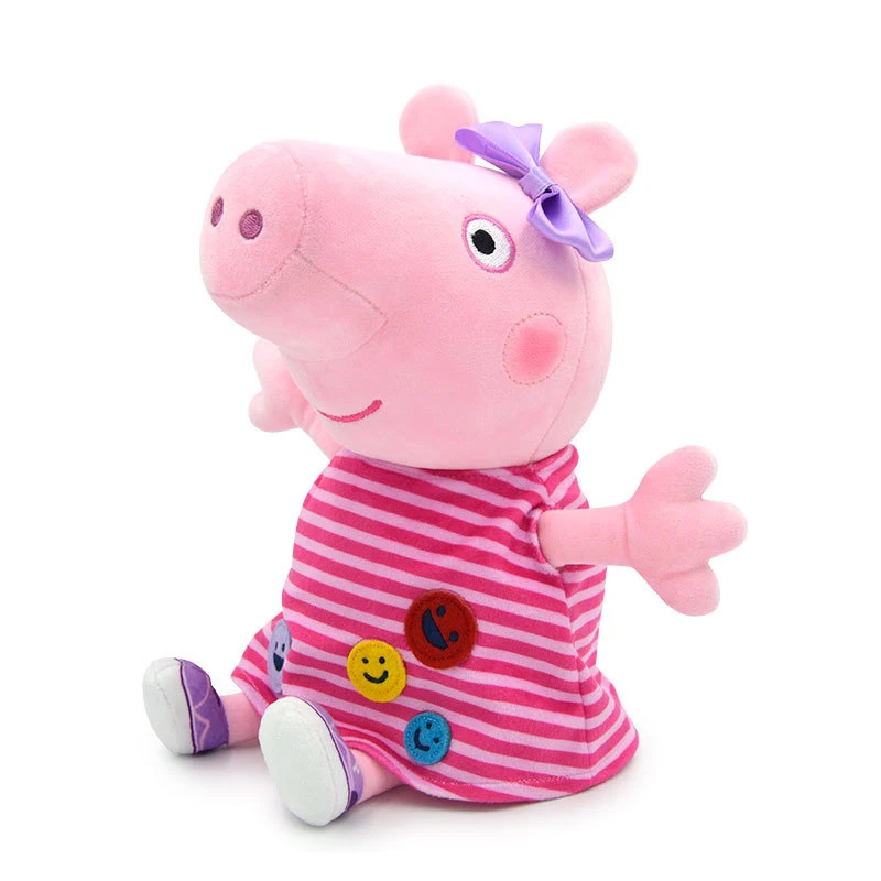 30 CM Peppa Pig Plush Stuffed Doll Pig Father Mother Model Children's Toys Cartoon Cute Anime Figure George Kids Christmas Gifts