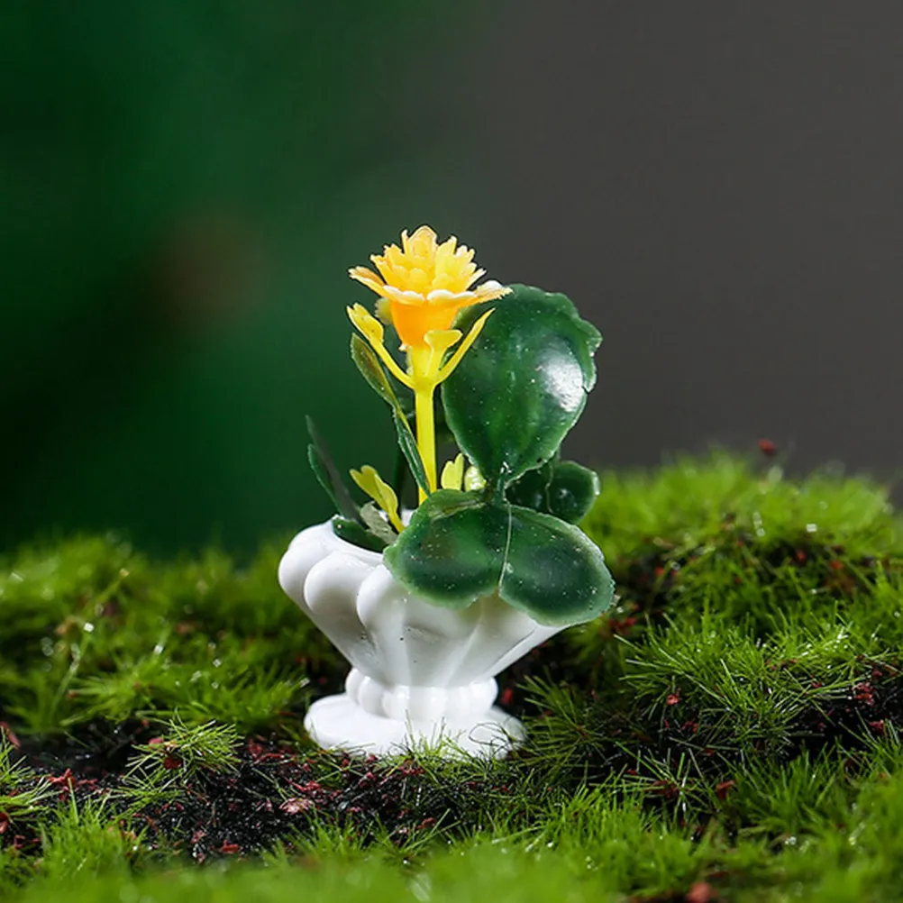 

8Pcs Miniature Potted Plants Resin Bonsai Decor for Mini House Desktop Garden Landscape Simulation Tiny Home Office Decorative