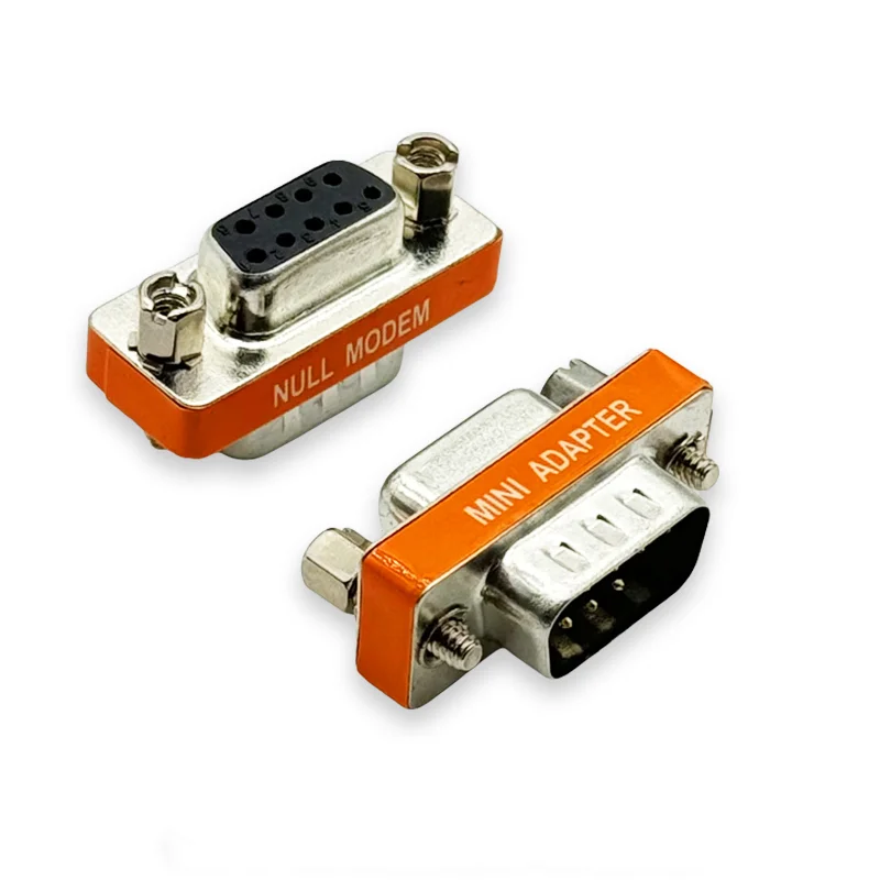 DB9-pin 8pin المنفذ التسلسلي ذكر إلى ذكر/ذكر إلى أنثى/أنثى إلى أنثى رأس تحويل متقاطع 232COM رأس تحويل الواجهة