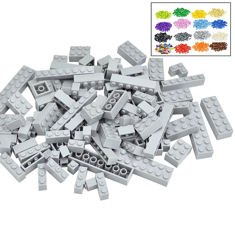 104Pcs Mixed Thick Building Blocks City Classic Brand Creative Bricks Colorful Bulk Model Figures Educational Kids Brick Toys