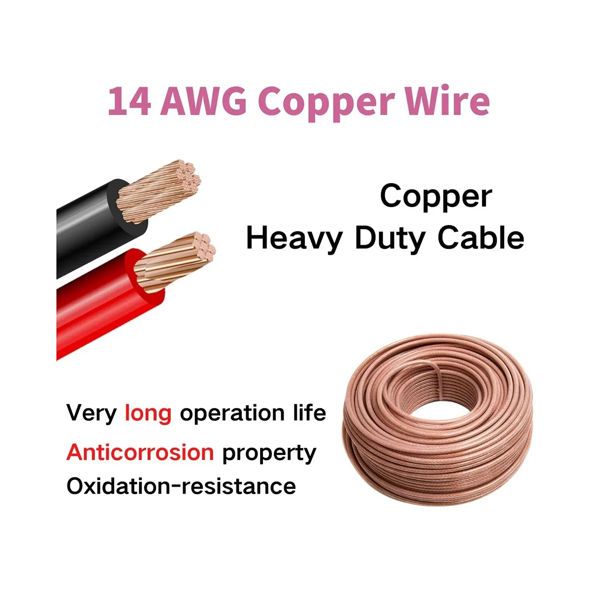 Extension Cable 4 PCS 14AWG 1Feet Single Plug Quick Disconnect Connector Cable Wire Harness