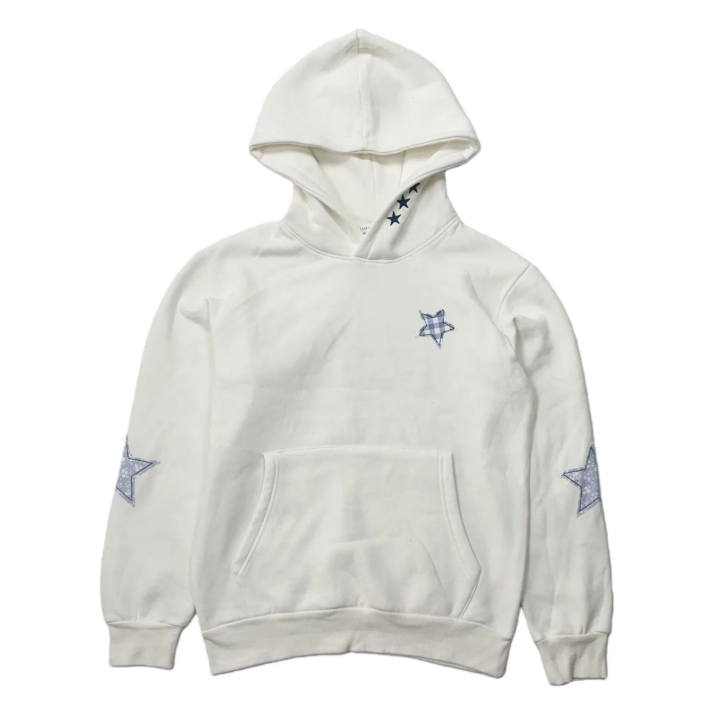 Simple Embroidered Pure Original Expensive Women's oulder-Length Sweatirt Thin Fce Loose Fit Star Patch Letter Patch