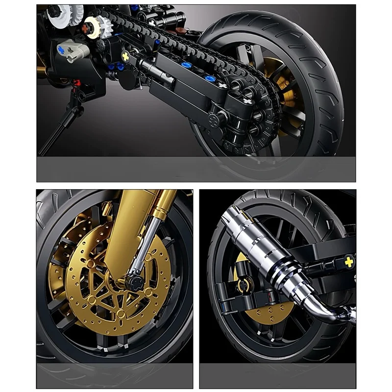 مجموعة مكعبات بناء الدراجات النارية الشهيرة الجديدة مجموعة نماذج الدراجة النارية الفائقة للأطفال ألعاب السباق الفنية هدية للأولاد والبنات لعب الأطفال #5