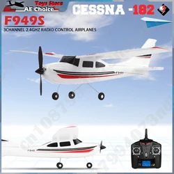 WLtoys 2.4G F949 RC Airplane Cessna 182 3D6G 3Ch Fixed Wing Plane Outdoor Drone RTF With Gyroscope RC Toy Gift for Adults