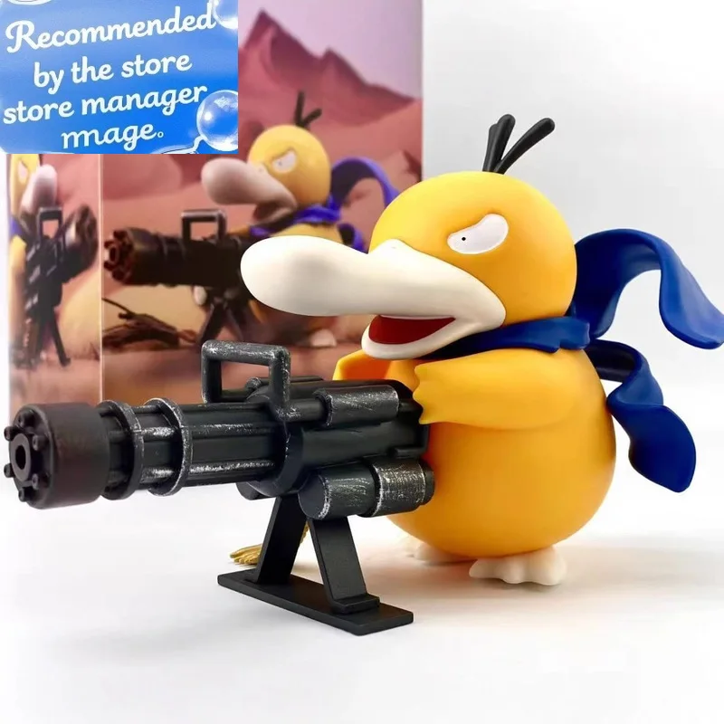 

Серия Pokemon Psyduck Gatling Gun, фигурка, переодевание, коллекция игрушек, креативные украшения, периферийные устройства в стиле аниме, подарки на день рождения