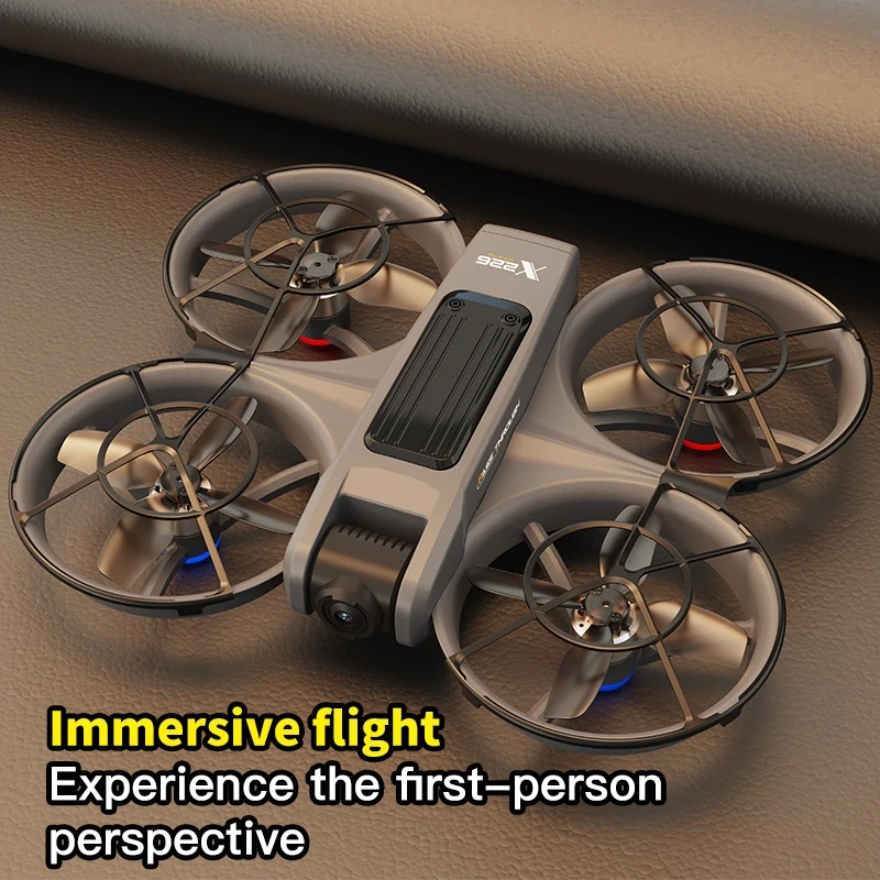 VR Glass Mini Drone With HD Dual Camera WIFI Screen Drone 360° Flip FPV Brushless Optical Flow RC Quadcopter VR Control Drone