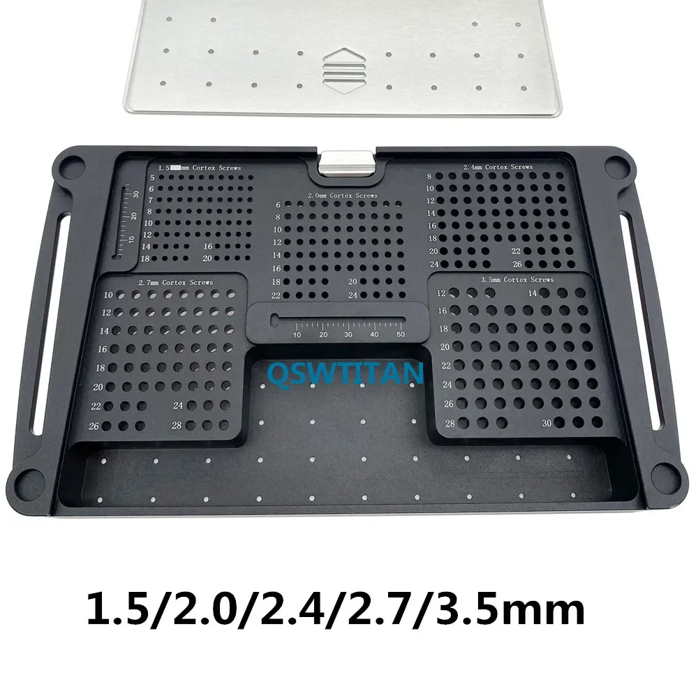 Orthopedic Tray Screw Rack 1.5/2.0/2.4/2.7/3.5mm Screw Container Case Orthopedic Surgical Instruments