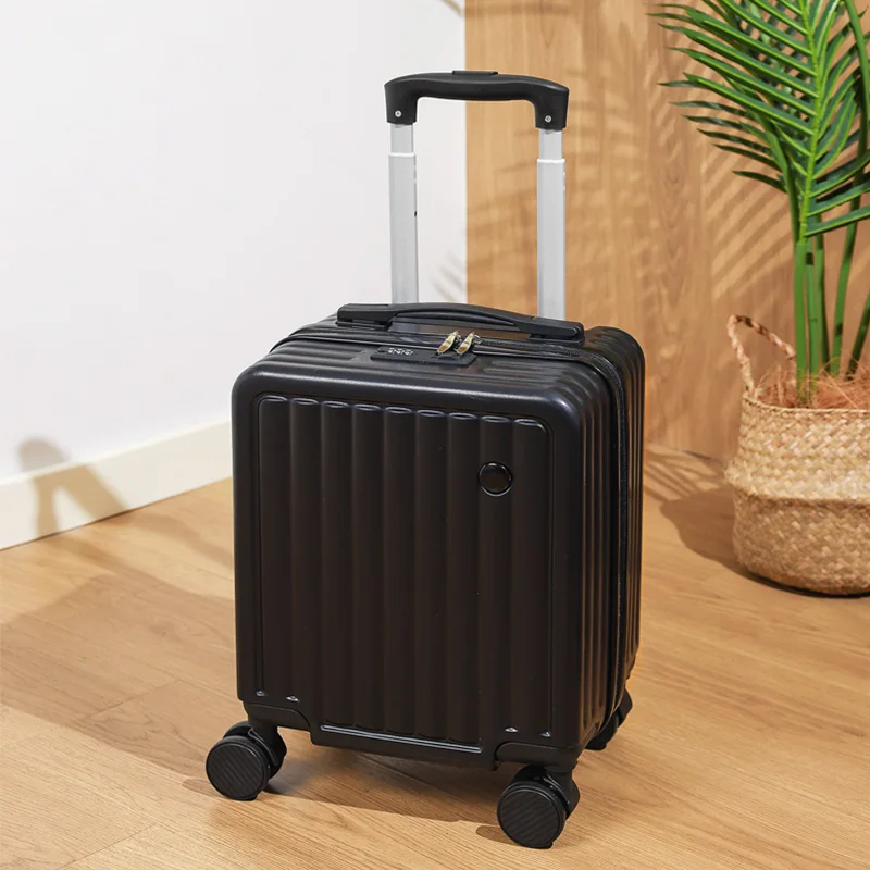 carry-on-suitcase-lightweight-travel-bag-14-inch-for-women-spring-autumn-seasonal-children's-pull-bar-trunk-abs-pc-material