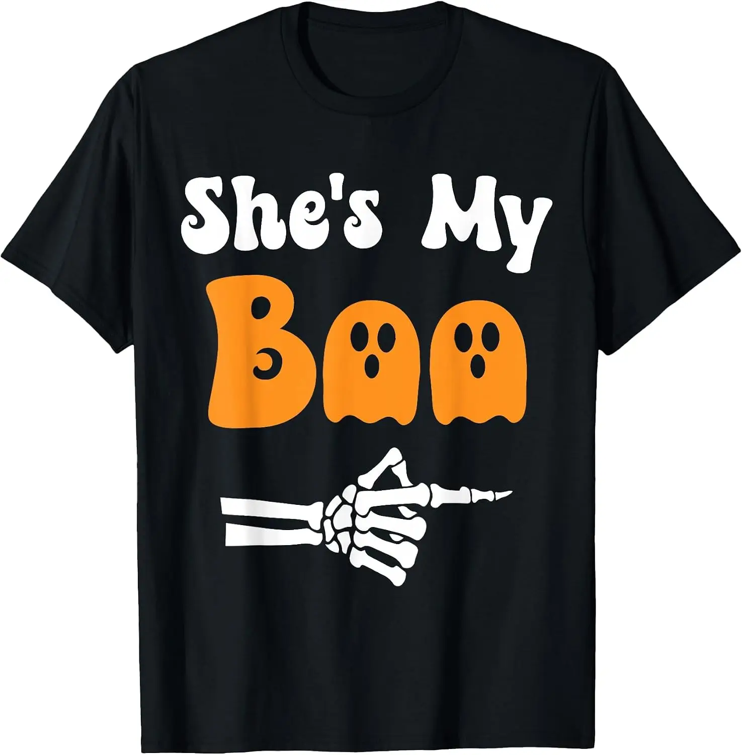 Matching Halloween Pajama Couples She's My Boo T-Shirt