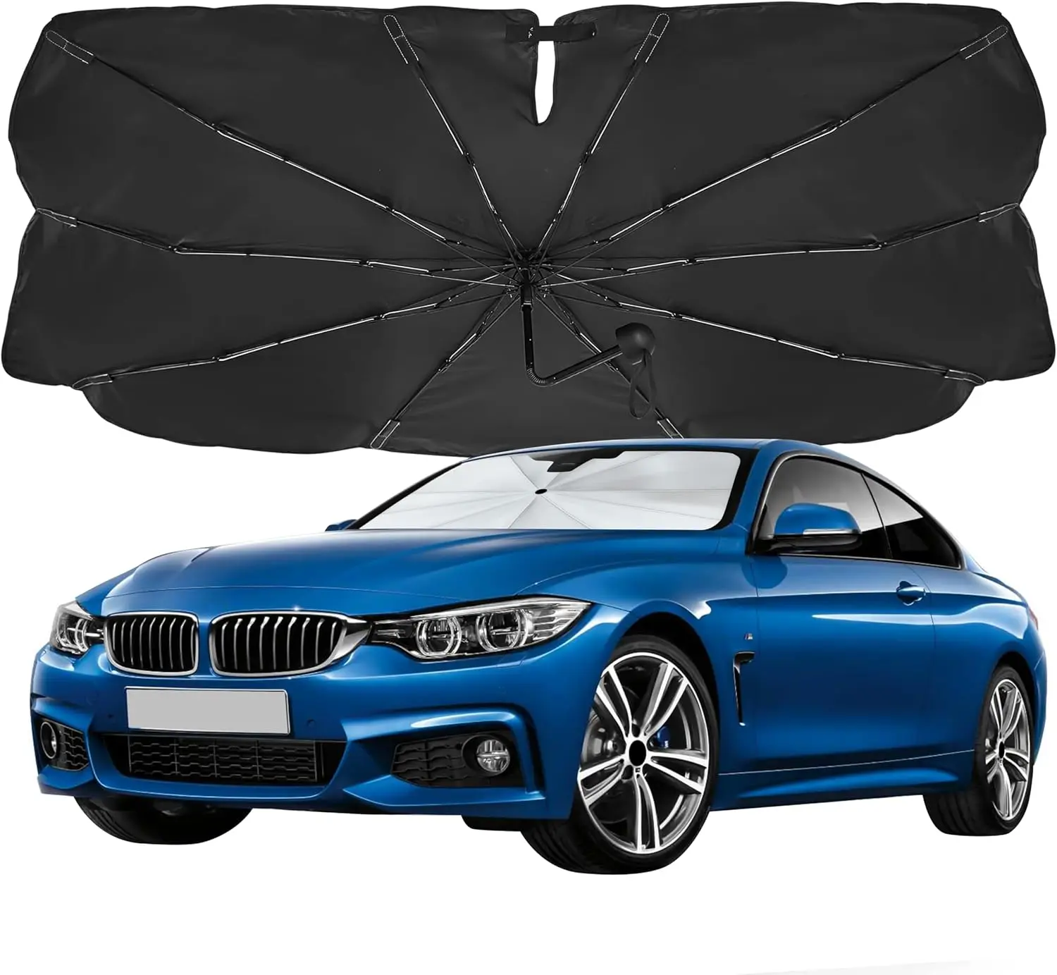 

Зонт от солнца на лобовом стекле для автомобиля | Складной солнцезащитный козырек для зонта | Защита от ультрафиолета и тепла для шторки переднего окна с местом для хранения