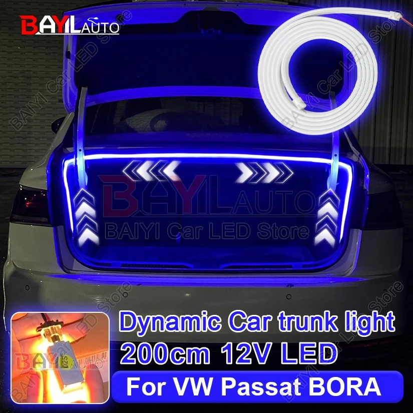 

Car LED trunk light bar, For Volkswagen Passat Bora Sagitar auto Accessories, Start the dynamic car decoration atmosphere light