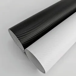 40x100cm 3D Carbon Fiber Vinyl Car Wrap Sheet Roll Film Sticker Decal Sale car styling accessories white/Black color options