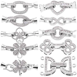 Juya 1 2Pcs/Lot 18K Gold Silver Plated Fasteners Accessories Closure Lock Clasps For DIY Needlework Beads Pearls Jewelry Making